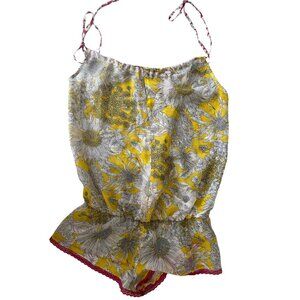 Liberty of London Target Women S Chiffon Floral Romper Chemise Lingerie Sheer